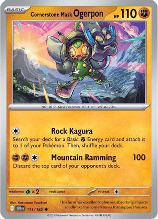 Cornerstone Mask Ogerpon (111/182) Reverse Holofoil [SV10: Destined Rivals]