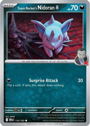 Team Rocket's Nidoran (114/182)  [SV10: Destined Rivals]