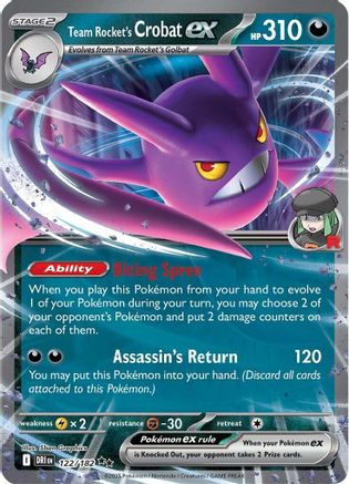 Team Rocket's Crobat ex - 122/182 (122) Holofoil [SV10: Destined Rivals]