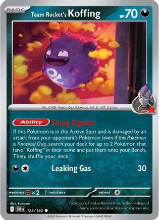 Team Rocket's Koffing (125/182)  [SV10: Destined Rivals]
