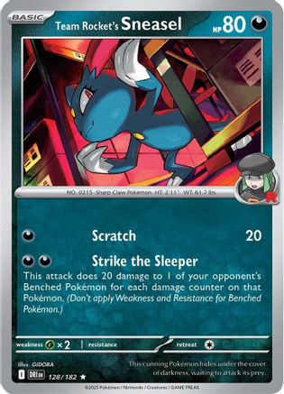 Team Rocket's Sneasel (128) Holofoil [SV10: Destined Rivals]