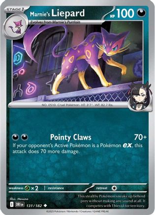 Marnie's Liepard (131/182) Reverse Holofoil [SV10: Destined Rivals]