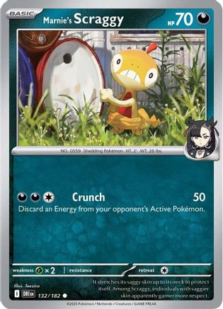 Marnie's Scraggy (132/182) Reverse Holofoil [SV10: Destined Rivals]