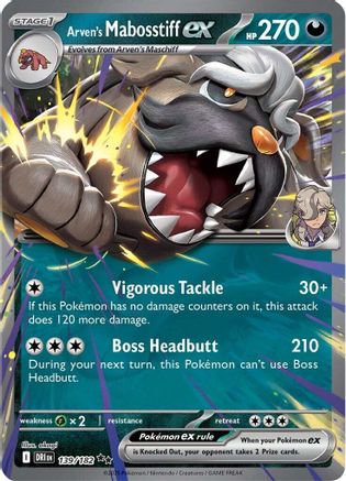 Arven's Mabosstiff ex - 139/182 (139) Holofoil [SV10: Destined Rivals]