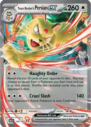 Team Rocket's Persian ex - 150/182 (150) Holofoil [SV10: Destined Rivals]