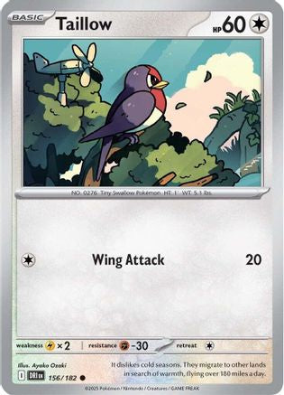 Taillow (156/182) Reverse Holofoil [SV10: Destined Rivals]