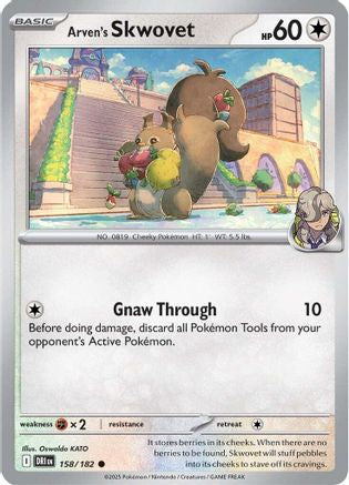 Arven's Skwovet (158/182) Reverse Holofoil [SV10: Destined Rivals]