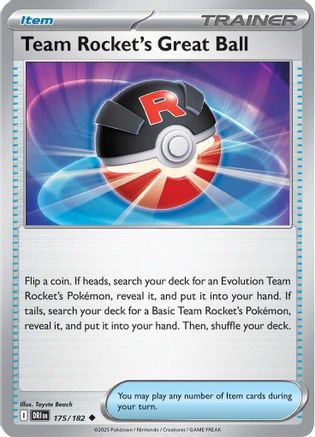Team Rocket's Great Ball (175/182) Reverse Holofoil [SV10: Destined Rivals]