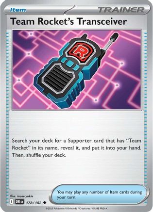 Team Rocket's Transceiver (178) Reverse Holofoil [SV10: Destined Rivals]
