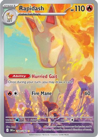 Rapidash - 189/182 (189) Holofoil [SV10: Destined Rivals]