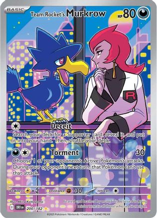 Team Rocket's Murkrow - 200/182 (200) Holofoil [SV10: Destined Rivals]