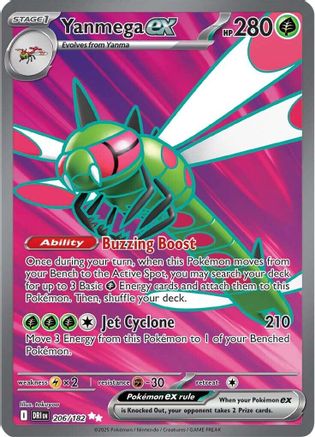 Yanmega ex - 206/182 (206) Holofoil [SV10: Destined Rivals]