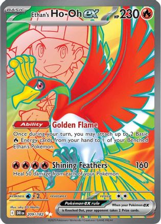 Ethan's Ho-Oh ex - 209/182 (209) Holofoil [SV10: Destined Rivals]