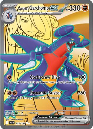 Cynthia's Garchomp ex - 215/182 (215) Holofoil [SV10: Destined Rivals]