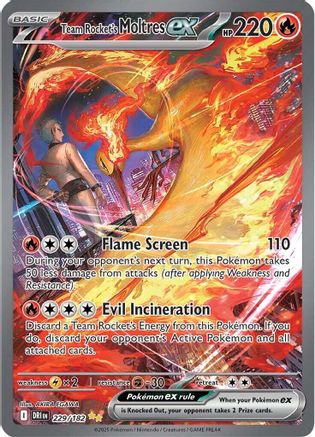 Team Rocket's Moltres ex - 229/182  Holofoil [SV10: Destined Rivals]