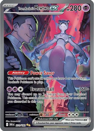 Team Rocket's Mewtwo ex - 231/182 (231) Holofoil [SV10: Destined Rivals]