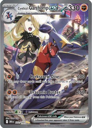 Cynthia's Garchomp ex - 232/182  Holofoil [SV10: Destined Rivals]