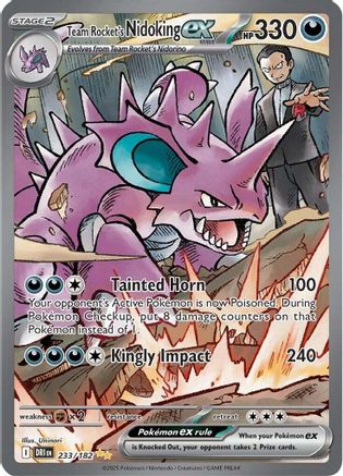 Team Rocket's Nidoking ex - 233/182 (233) Holofoil [SV10: Destined Rivals]