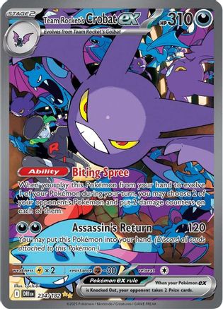 Team Rocket's Crobat ex - 234/182 (234) Holofoil [SV10: Destined Rivals]