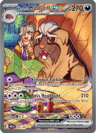 Arven's Mabosstiff ex - 235/182 (235) Holofoil [SV10: Destined Rivals]