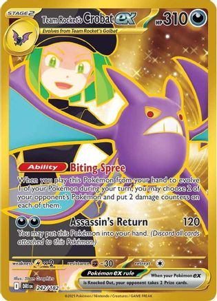 Team Rocket's Crobat ex - 242/182 (242) Holofoil [SV10: Destined Rivals]