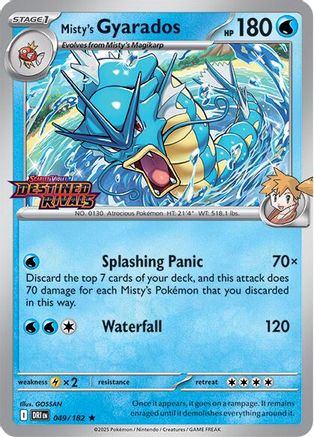 Misty's Gyarados (Destined Rivals Stamp) (49) Holofoil [SV10: Destined Rivals]