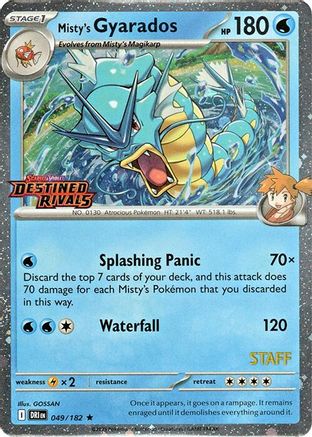 Misty's Gyarados (Prerelease Staff) (49) Holofoil [SV10: Destined Rivals]