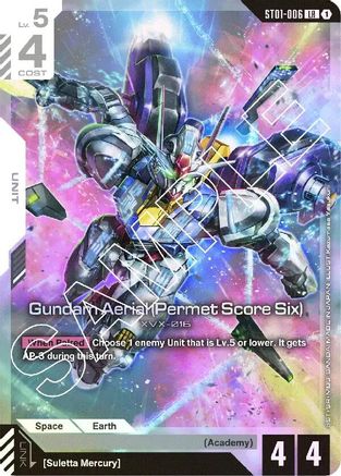 Gundam Aerial (Permet Score Six) (ST01-006) Holofoil [Starter Deck 01: Heroic Beginnings]