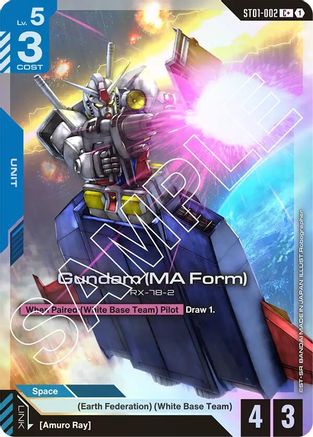 Gundam (MA Form) (C+) (ST01-002) Holofoil [Starter Deck 01: Heroic Beginnings]