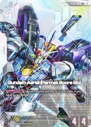 Gundam Aerial (Permet Score Six) (LR+) (ST01-006) Holofoil [Starter Deck 01: Heroic Beginnings]
