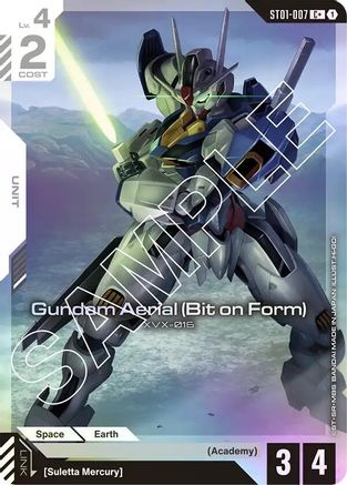 Gundam Aerial (Bit on Form) (C+) (ST01-007) Holofoil [Starter Deck 01: Heroic Beginnings]