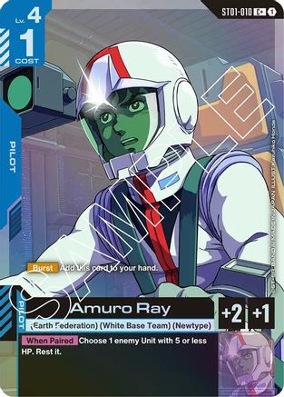 Amuro Ray (C+) (ST01-010) Holofoil [Starter Deck 01: Heroic Beginnings]