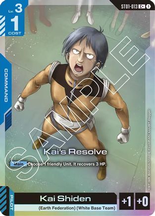 Kai's Resolve (C+) (ST01-013) Holofoil [Starter Deck 01: Heroic Beginnings]