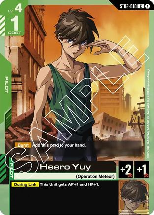 Heero Yuy (ST02-010)  [Starter Deck 02: Wings of Advance]