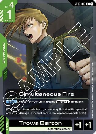 Simultaneous Fire (ST02-012)  [Starter Deck 02: Wings of Advance]