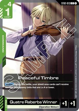 Peaceful Timbre (ST02-013)  [Starter Deck 02: Wings of Advance]