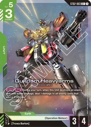 Gundam Heavyarms (C+) (ST02-003) Holofoil [Starter Deck 02: Wings of Advance]