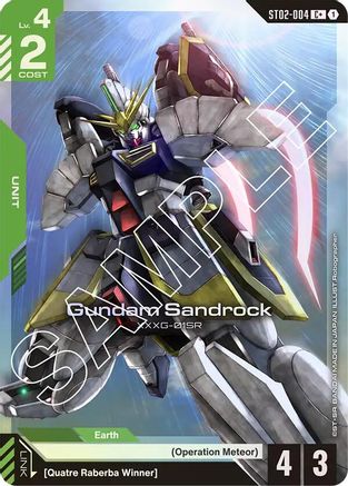 Gundam Sandrock (C+) (ST02-004) Holofoil [Starter Deck 02: Wings of Advance]