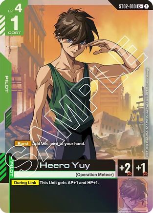 Heero Yuy (C+) (ST02-010) Holofoil [Starter Deck 02: Wings of Advance]