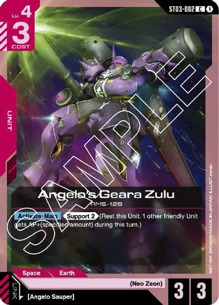 Angelo's Geara Zulu (ST03-002)  [Starter Deck 03: Zeon's Rush]