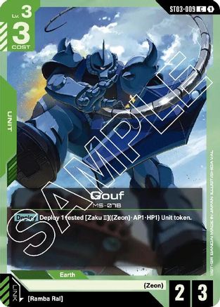 Gouf (ST03-009)  [Starter Deck 03: Zeon's Rush]
