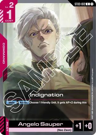 Indignation (ST03-012)  [Starter Deck 03: Zeon's Rush]