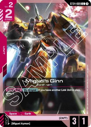 Miguel's Ginn (ST04-009)  [Starter Deck 04: SEED Strike]