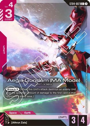Aegis Gundam (MA Mode) (C+) (ST04-007) Holofoil [Starter Deck 04: SEED Strike]