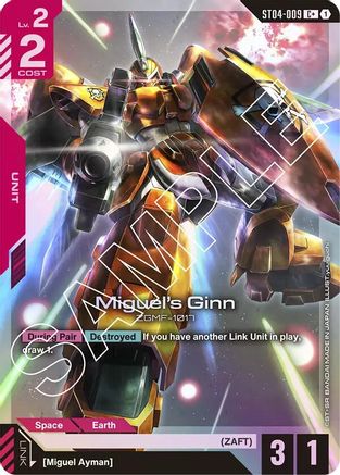 Miguel's Ginn (C+) (ST04-009) Holofoil [Starter Deck 04: SEED Strike]