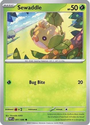 Sewaddle (001/086) Reverse Holofoil [SV: White Flare]