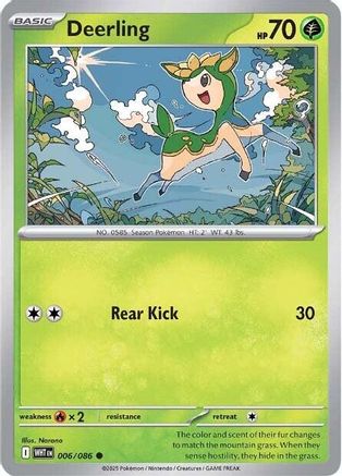 Deerling (006/086) Reverse Holofoil [SV: White Flare]
