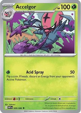 Accelgor (009/086) Reverse Holofoil [SV: White Flare]