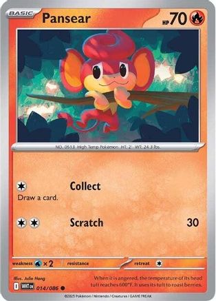 Pansear (014/086) Reverse Holofoil [SV: White Flare]