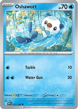Oshawott (021/086) Reverse Holofoil [SV: White Flare]